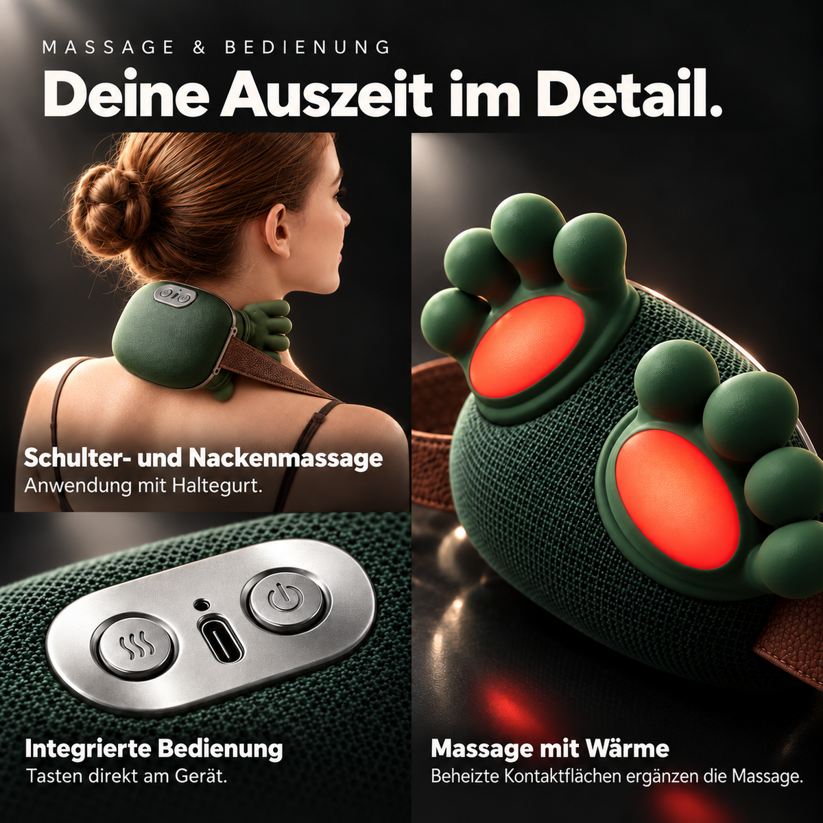 Moo Massage-Roboter: Massage, Bedienung und Wärme