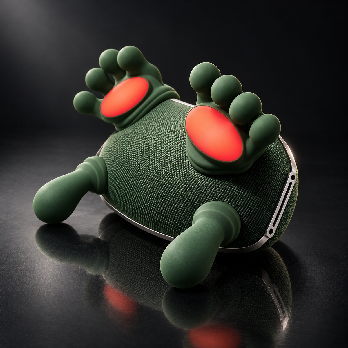 Seitenansicht des Moo Massage-Roboters